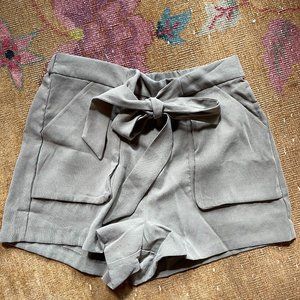 Army Green Tie Shorts